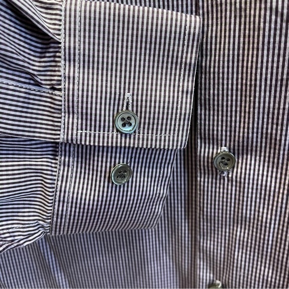Bf: Theory Men’s Size XXL Purple Blue Gingham Button down Dress shirt - Picture 6 of 10
